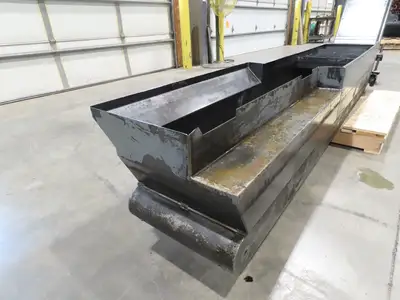 Enomoto Hinge Belt CNC Chip Conveyor 15"x 88" Infeed 46" Discharge 220V 3PH