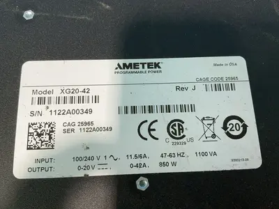 Used AMETEK XG2042 DC Power Supplies Ohio US | HGR 24 #1463382