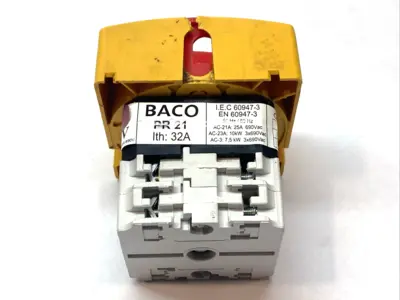 Used Baco Disconnect Switch Red On/Off 20A 600V PR 21 Relays & Switches Michigan US | Maverick Industrial Sales #1398456