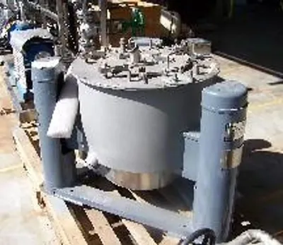Tolhurst 26 x 12 perforate basket centrifuge, 316SS.