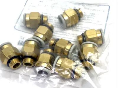 KQ2H08-U01A | SMC  Pneumatic One-Touch Fitting 8mm Tube O.D. G 1/8" Port LOT OF 30 - New