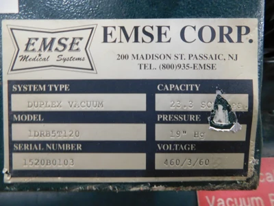 Used EMSE 1DRB5T120 Vacuum Systems Ohio US | Equipment Recovery Corp. #1331268