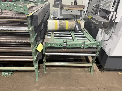 42" WIDE x 100' ROACH POWER DRIVEN ROLLER / BELT CONVEYOR, WITH VFD DRIVE: YOBRO #24712