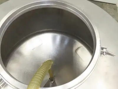 Mobile Stainless Steel Mixing Vessel 136 Gallon Tank Food Grade Sanitary Drain