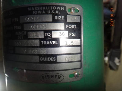 Fisher 2 1/2", Class 250, Iron Control Valve