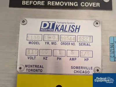USED Kalish Kalish Liquid Filling Line, Model 2200