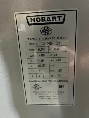 Used HOBART HL300 Planetary Mixers British Columbia CA | Surrey Food Equipment #1548189