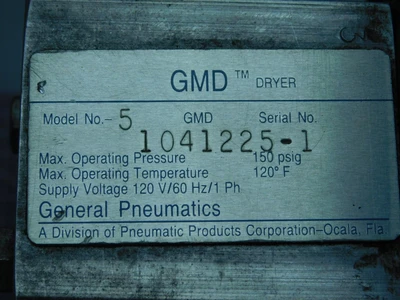 Used GENERAL PNEUMATICS _UNKNOWN_ Parts (Hydraulics and Pneumatics) | OCO Industrial #1585235