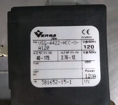 VERSA USG-4422-HCC-U-A120 Solenoid Valve Loc5E30
