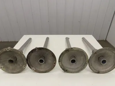 Aluminum Pedestal Base Round Pipe Conveyor Leg Stand Adj Height 24"-28" Set of 4