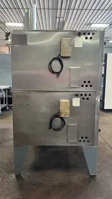 Used Bakers Pride Used Bakers Pride 304 Natural Gas Pizza Oven Double Deck Pizza Equipment Illinois US | Falcon Restaurant Supply #1373567
