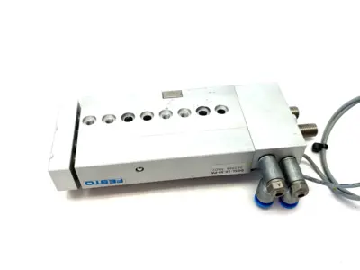 USED FESTO MINI SLIDE 30MM STROKE 543944 W/ DUAL PROXIMITY SWITCHES