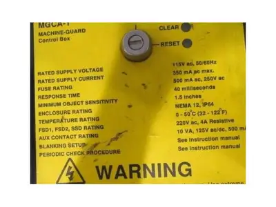 Banner MGCA-1 Machine-Guard Control Box  Light Curtain
