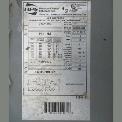 USED HAMMOND POWER SOLUTIONS INC. HPS FORTRESS