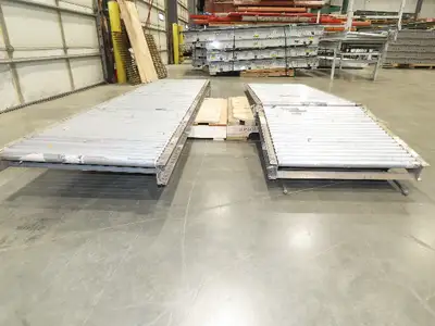 Mathews 30"x 17' 10" Gravity Roller Conveyor Walk-Thru Gate 1-3/8" Roller 27"BF