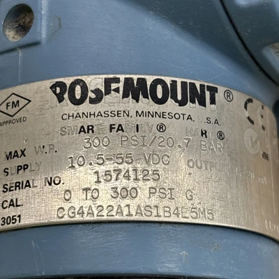 Used Rosemount 3051CG422A1AS1B4E5M5 Meters - Misc Indiana US | J&J Industrial Supply #1286922