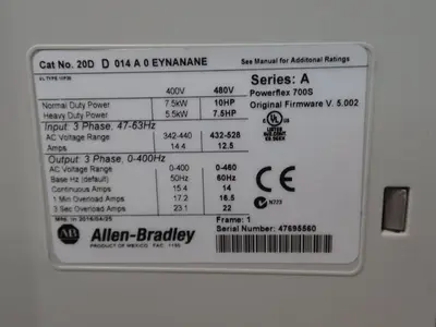 USED ALLEN BRADLEY 20DD014A0EYNANANE