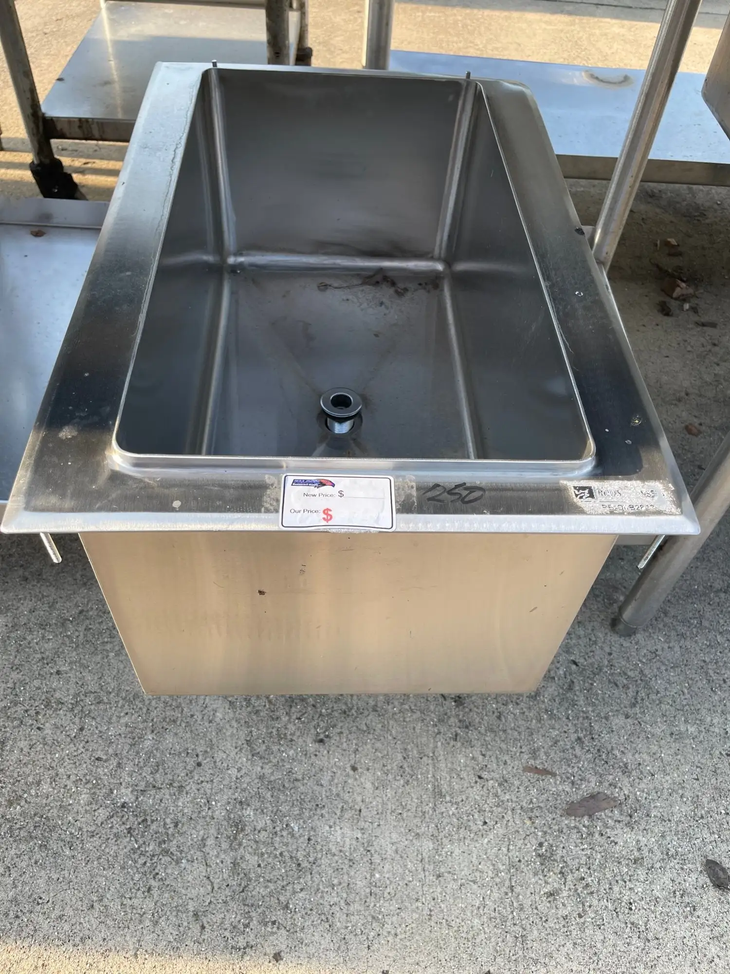 Used John Boos Used 18" John Boos Stainless Steel Ice Bin - SS175 Sinks Illinois US | Falcon Restaurant Supply #1375977