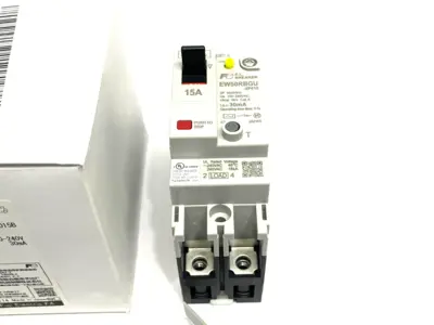 USED FUJI ELECTRIC G-TWIN EARTH-LEAKAGE BREAKER 15A 2-POLE 100-240VAC