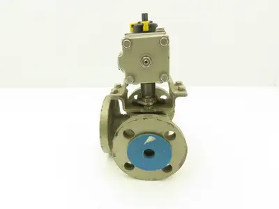 NDV Nippon EPN1304NB-L2 DN20 3/4" Flanged 3-Way Ball Valve & Pneumatic Actuator