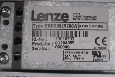 LENZE ERBS082R780W, BRAKE RESISTOR, NEW STOCK #G85