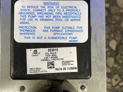 USED LITTLE GIANT PUMP CO VCL24ULS