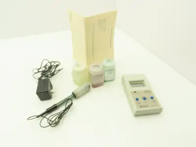 Jenco 60 Digital Handheld PH Meter 3 Bottles PH Solution Near Empty AC Adapter