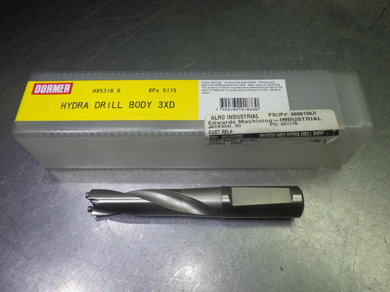 Dormer 18mm Coolant Thru Indexable Drill 20mm Shank H853 18.00MM (LOC2273A)