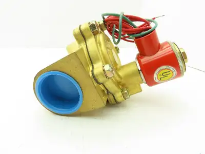 Honeywell Skinner 4LH2LB8127 Brass Solenoid Valve 2-Way NC 120V 125PSI 1-1/2"NPT