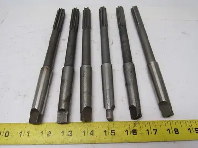 MORSE/CLEVELAND/BF 5/8" #2 MT Straight Flute Chucking Reamers Mixed Mfg Lot/5