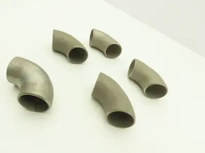AFI 316L SCH 10 Stainless Steel 90° Elbow 1-1/2" Butt Weld  Lot of 5