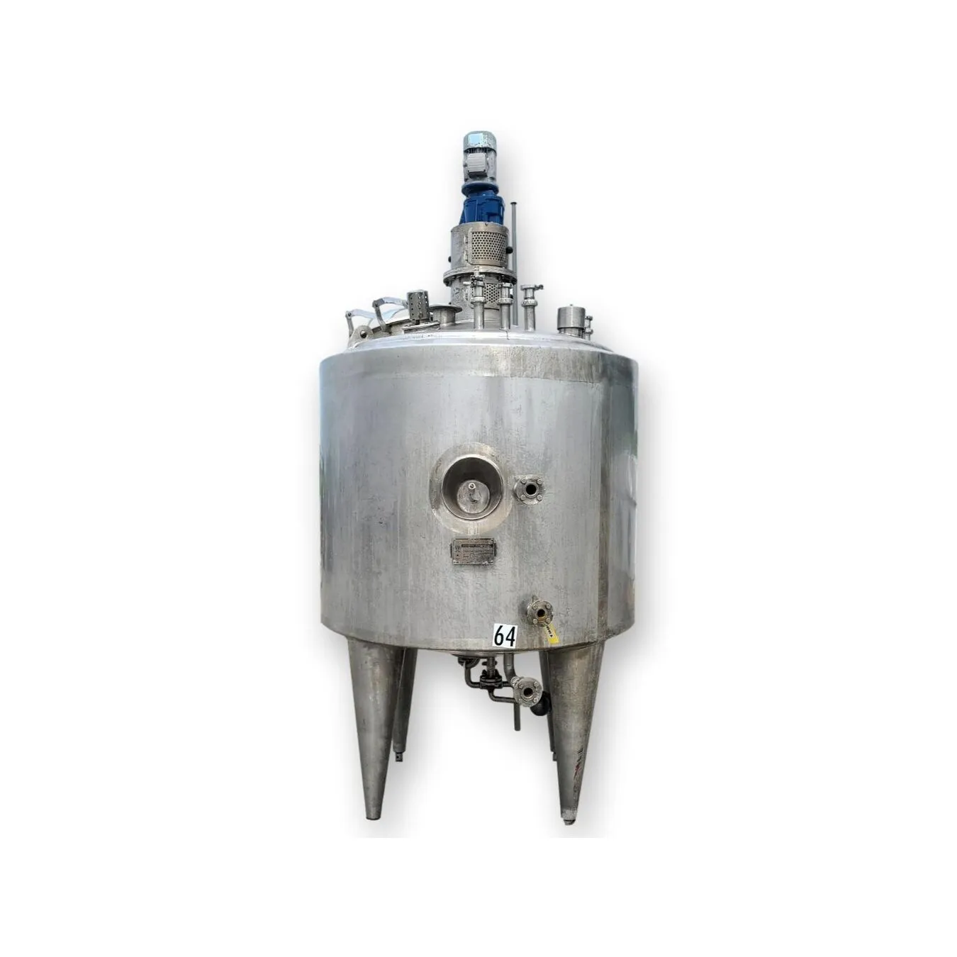Used 2000L (528 gal) Stainless Sanitary Jacketed Insulated Mix Tank w/ Agitator