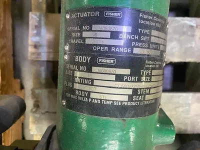 Used FISHER CONTROL VALVE Pump & Valve Parts Pennsylvania US | Global Equipment International, LLC #1342532