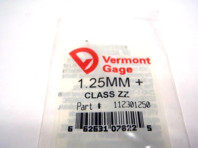 New | in-Stock VERMONT GAGE 1.25MM+ CLASS ZZ PIN GAGE Pins | Maverick Industrial Sales #1107887