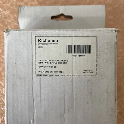 NEW W/BOX- Richelieu 94E1424100 24” 15W Overhead Fluorescent Work Light T5 CW/BF