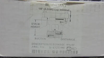 Ariel B-4725-MM Compressor Discharge Valve DIS VLV, 80CDX, PC, PRC New NIB