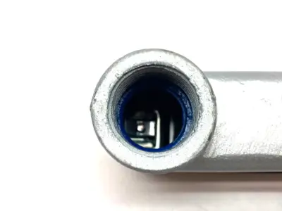 USED THOMAS & BETTS BLUEKOTE RIGID CONDUIT OUTLET ELBOW 1" W/ COVER
