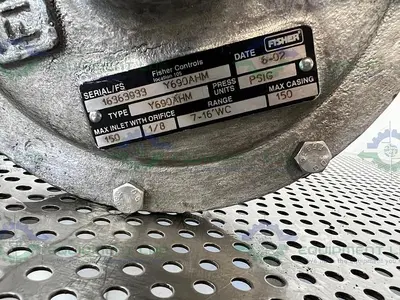 USED FISHER CONTROLS Y690AHM PRESSURE REDUCING REGULATOR