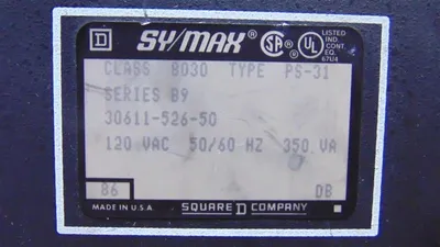 Square D 8030 PS-31 SY/MAX Power Supply Module Series B9 Used