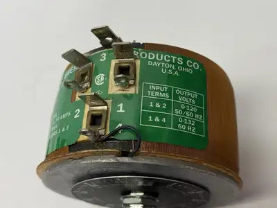 USED STACO TYPE 171 VARIABLE CONTROL TRANSFORMER 120V INPUT, 1.75A OUTPUT