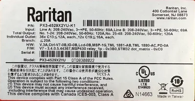 RARITAN PX3-4529X2YU-K1 Electrical/PLC/Automation | ESS Industrial Equipment Sales (9)