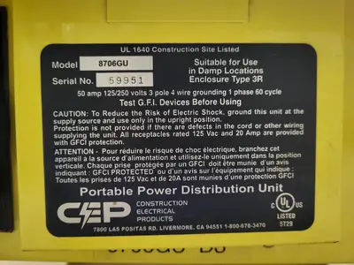 Used CEP 8706GU Generators British Columbia CA | Lenmark #277369