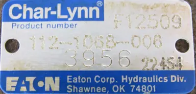 NEW CHAR LYNN EATON 112-1068-006 HYDRAULIC MOTOR 1121068006