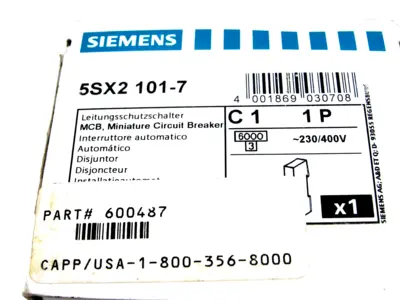 NEW SIEMENS 5SX2 101-7 BREAKER 5SX21017