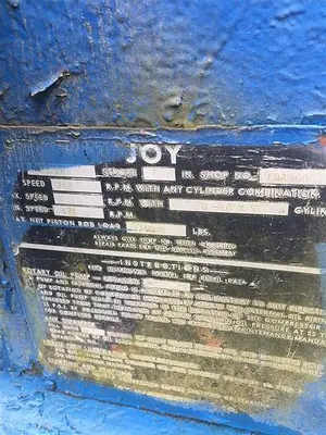 Used 2000 JOY SINGLE STAGE AIR BOOSTER High Pressure Air Compressors California US | East West Machinery & Drilling #1415955