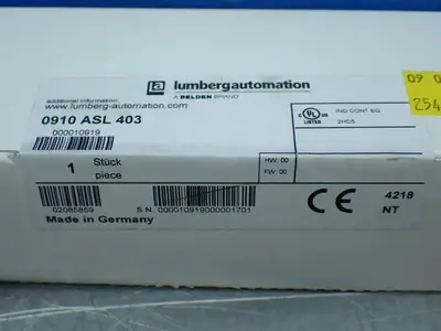 NEW LUMBERG AUTOMATION 0910 ASL 403