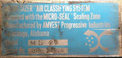 Used _UNKNOWN_ MS-20 Vertical Air Classifying Mills Illinois US | Aaron Equipment #1515545