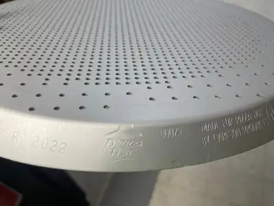 New | in-Stock Carlson New 15" Carlson Large Perforated Pizza Hut Pizza Pan Pans Illinois US | Falcon Restaurant Supply #1375687