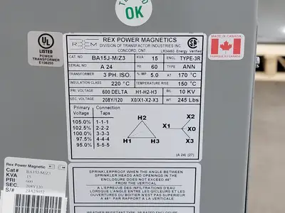 NEW REX POWER MAGNETICS BA15J-M/Z3