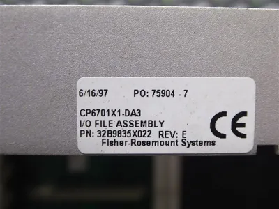 Fisher / Rosemount CP6701 Slot Rack Chassis Module 21 to 29 Volts 99576333 Used